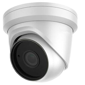 S Series AI 8MP (4K) IP IR Fixed 2.8mm Lens Ball Dome Camera in White
